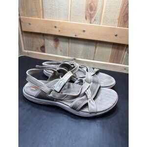 Merrell Womens Vesper Lattice Air Cushion Sandals Aluminium Olive Size 9